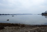 Ein kurzer Austausch mit Jens, der bereits seit gestern auf der Insel war und mit ein paar Gästen vom Heiländer in der Lodge von Omar abgestiegen war, brachte mich auch nicht richtig weiter. Es war bereits gestern ziemlich „schwierig“ gewesen. Ich orientierte mich in Richtung Ferienhaus und machte den ersten Abstecher ans Wasser. Möwen auf der Jagd nach vereinzelt vorhandenen Seeringlern. Auch hier spiegelblankes, glasklares Wasser. Dennoch wagte ich einen Versuch, den ich nach etwa einer Stunde, ohne auch nur einen Kontakt gehabt zu haben, beendete. Links: Ein kurzer Austausch mit Jens, der bereits seit gestern auf der Insel war und mit ein paar Gästen vom Heiländer in der Lodge von Omar abgestiegen war, brachte mich auch nicht richtig weiter. Es war bereits gestern ziemlich „schwierig“ gewesen. Ich orientierte mich in Richtung Ferienhaus und machte den ersten Abstecher ans Wasser. Möwen auf der Jagd nach vereinzelt vorhandenen Seeringlern. Auch hier spiegelblankes, glasklares Wasser. Dennoch wagte ich einen Versuch, den ich nach etwa einer Stunde, ohne auch nur einen Kontakt gehabt zu haben, beendete. Links: